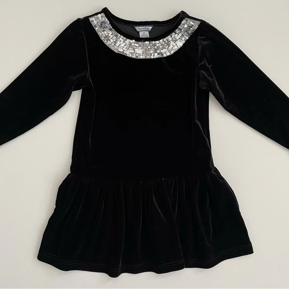 Hartstrings Little Girls Velvet Dress Size 4